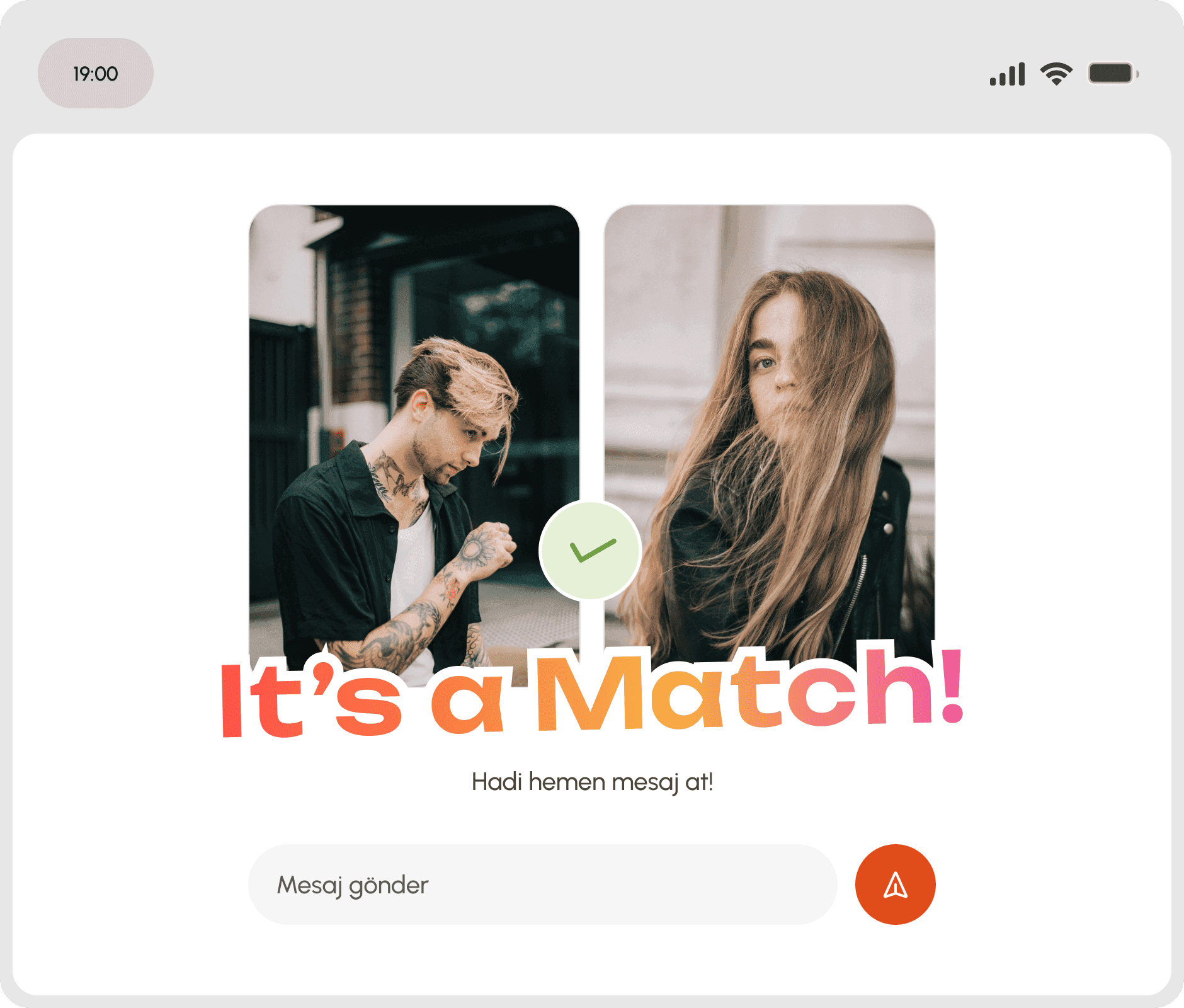 Bookspace dating app interface showing book matching feature