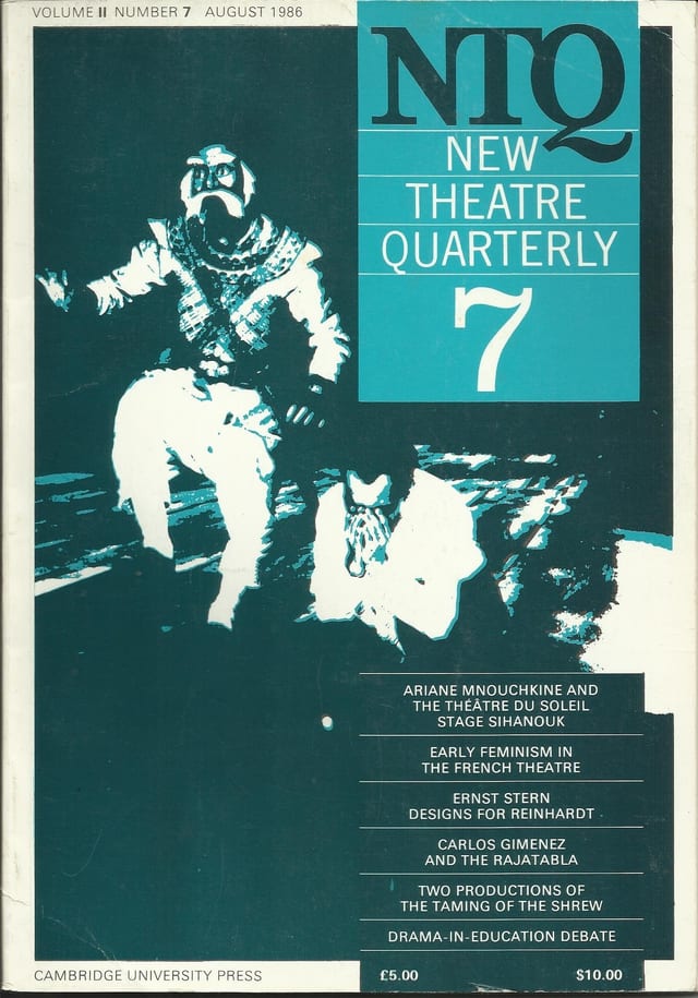 New Theatre Quarterly 7: Volume 2, Part 3