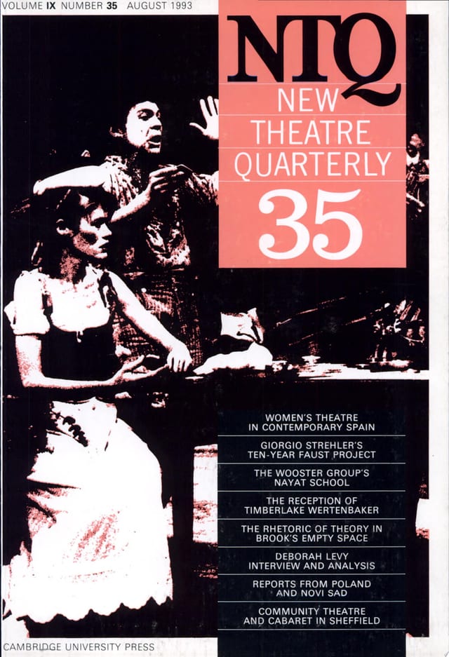 New Theatre Quarterly 35: Volume 9, Part 3