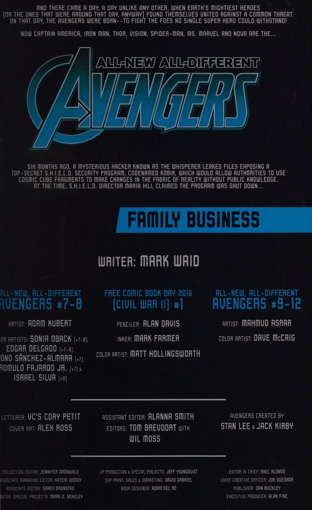 AllNew, AllDifferent Avengers Vol. 2 Family Business