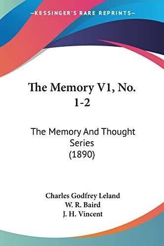 The Memory V1, No. 1-2 The Memory And Thought Series (1890)