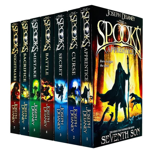 The Spooks Books 1 - 7 Wardstone Chronicles Collection Set by Joseph Delaney (Apprentice, Curse, Secret, Battle, Mistake, Sacrifice & Nightmare)