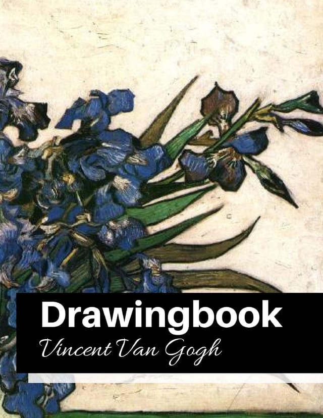 Drawingbook (Vincent Van Gogh) Drawingbook, Drawing Book for Adults, All Black Sketchbook, Van Gogh Notebook