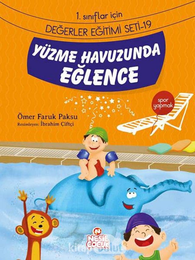 Yüzme Havuzunda Eglence - Spor Yapmak 1. Siniflar Icin Degerler Egitimi Seti - 19